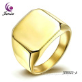 Jenia Popular Men Plated Gold Ring Simple Generous Rings For Men